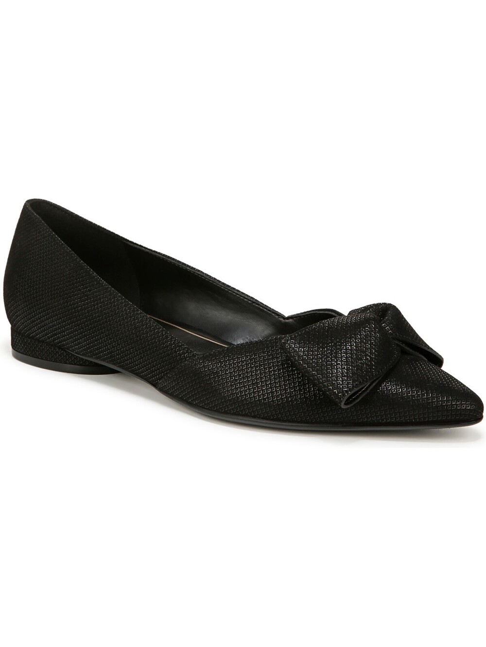 148$ Naturalizer Havana-Bow Pointed Toe Ballet Flats Women's Size 7 US Black